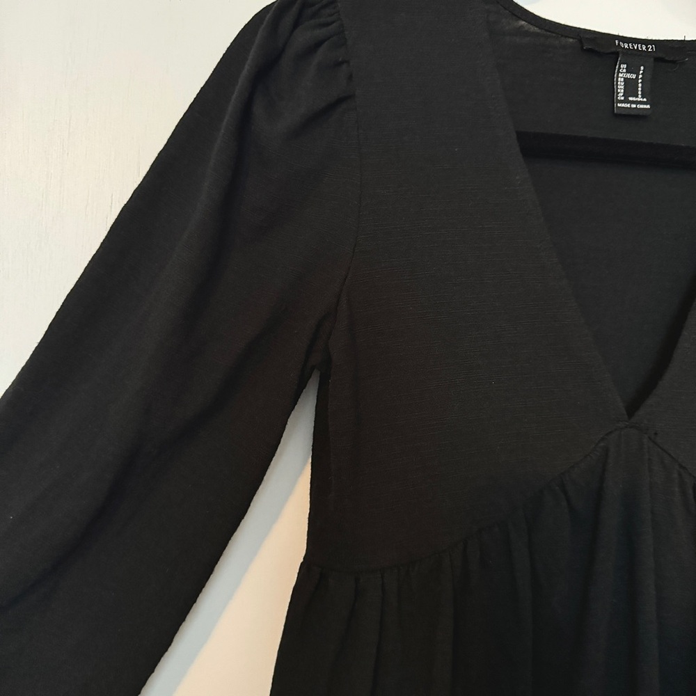 FOREVER 21 Long Sleeve Black Dress - Picture 5 of 12